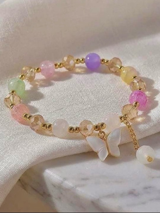 Hand Crafted Jewelry - 🆕New Butterfly Beaded Bracelet .